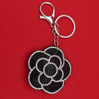 Crystal Embellished Keyring - Midnight Bloom