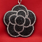 Crystal Embellished Keyring - Midnight Bloom