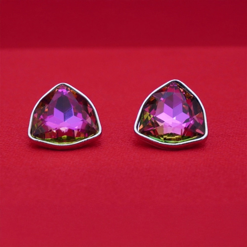 Pink Crystal Stud Earrings