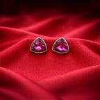Pink Crystal Stud Earrings