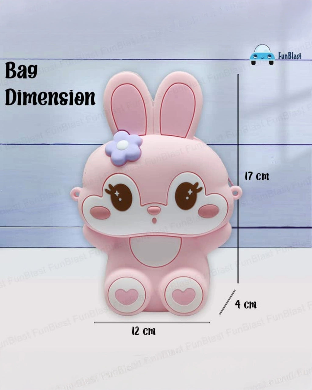 Silicon Bunny Mini Sling Bag with Accessories | Blush Pink