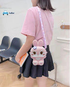 Silicon Bunny Mini Sling Bag with Accessories | Blush Pink