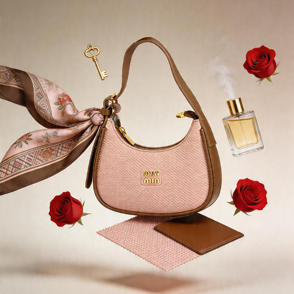Pink mini shoulder bag for women with minimalist Korean-inspired design