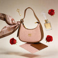 Pink mini shoulder bag for women with minimalist Korean-inspired design