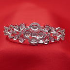 Princess-Cut Leaf Design Bracelet (Free size)