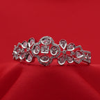 Princess-Cut Leaf Design Bracelet (Free size)