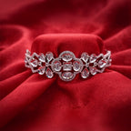 Princess-Cut Leaf Design Bracelet (Free size)