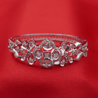 Princess-Cut Leaf Design Bracelet (Free size)
