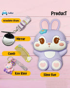 Silicon Bunny Mini Sling Bag with Accessories | Royal Purple