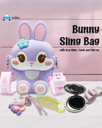 Silicon Bunny Mini Sling Bag with Accessories | Royal Purple