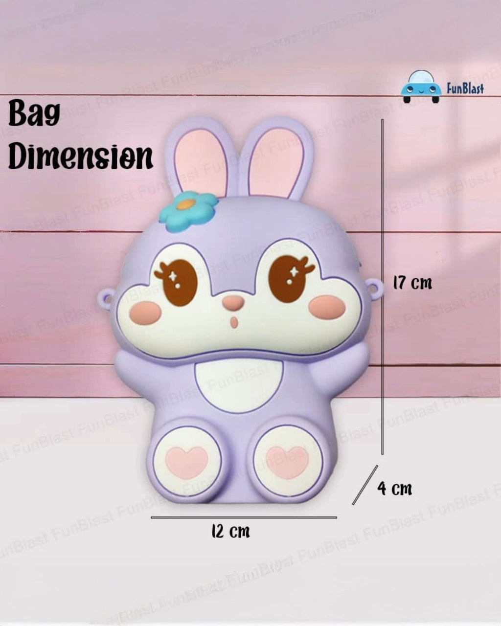 Silicon Bunny Mini Sling Bag with Accessories | Royal Purple