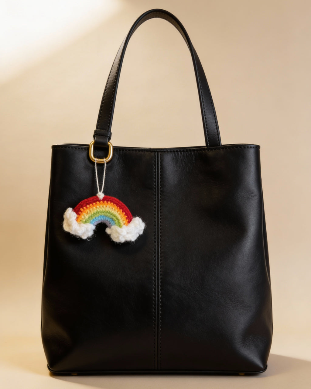 Rainbow Dreams Crochet Hanging Charm – Handmade Cloud & Rainbow Decor