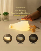 Lying Flat Duck Silicon Night Lamp