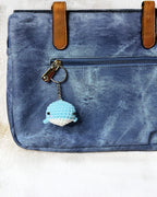 ❄️ Ocean & Arctic Friends – Blue Wave Whale – Ocean Blue Amigurumi Charm