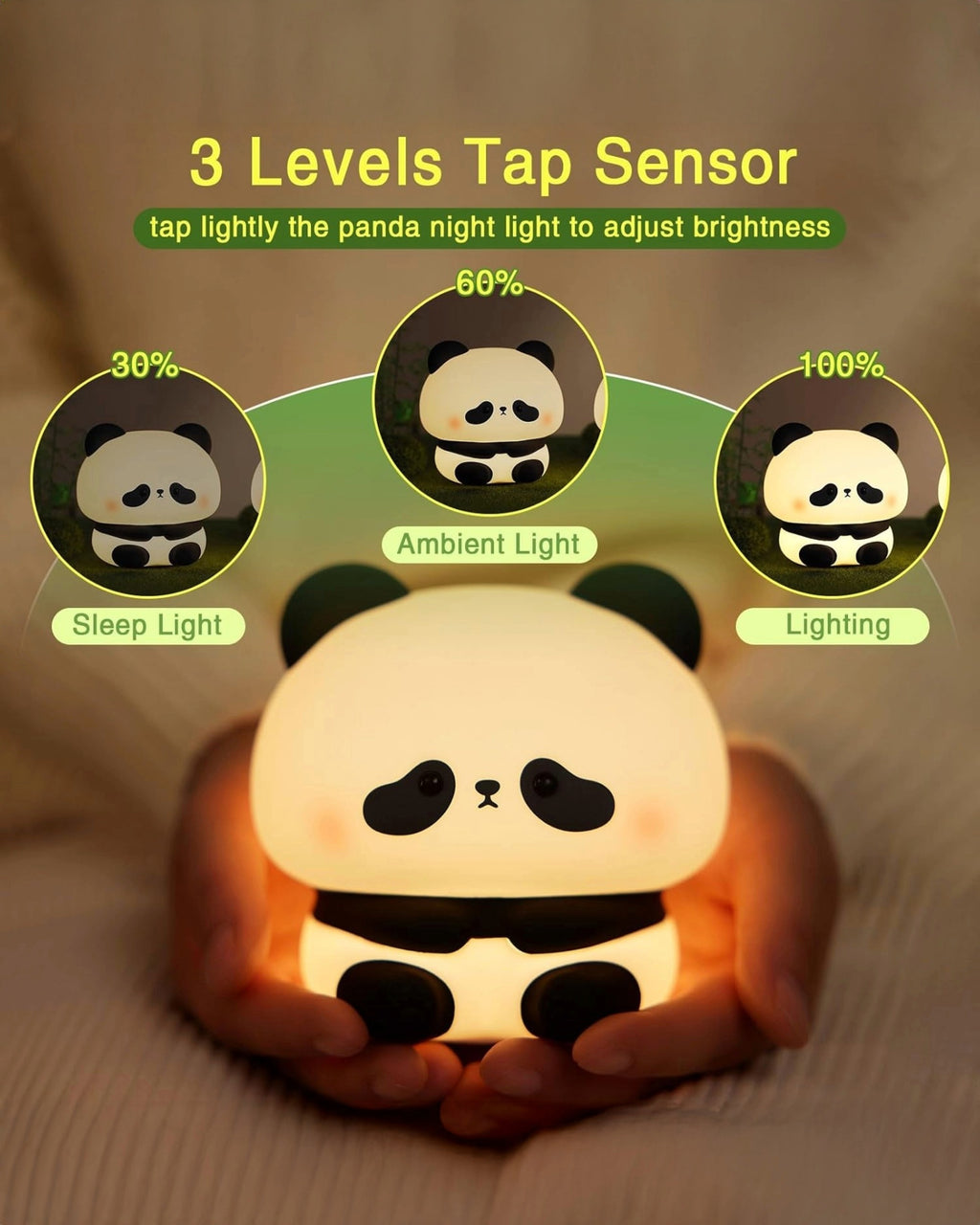 Adorable Panda Silicon Night Lamp