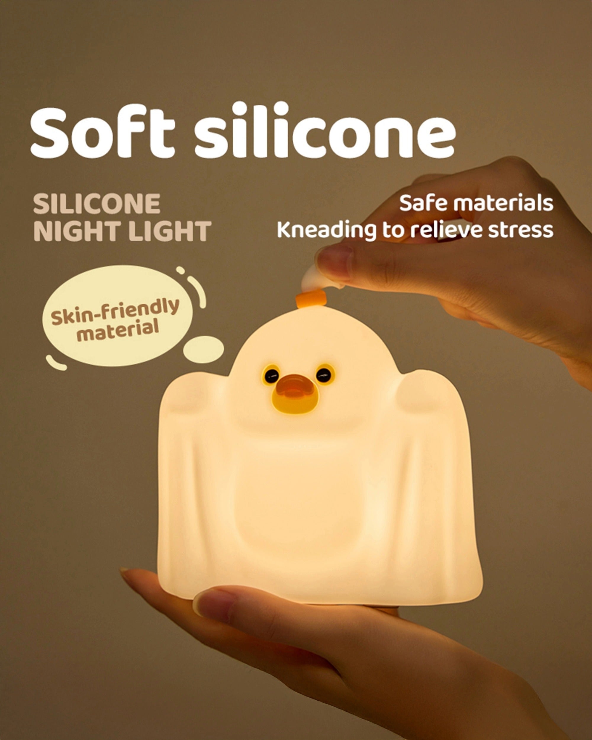 Ghost Duck Silicon Night Lamp