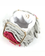 Rosalia - The Handmade Crochet Purse | Grey & Maroon