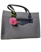 🌸 Blooming Charms - Morning Dew – Pink Rose with Green Leaves