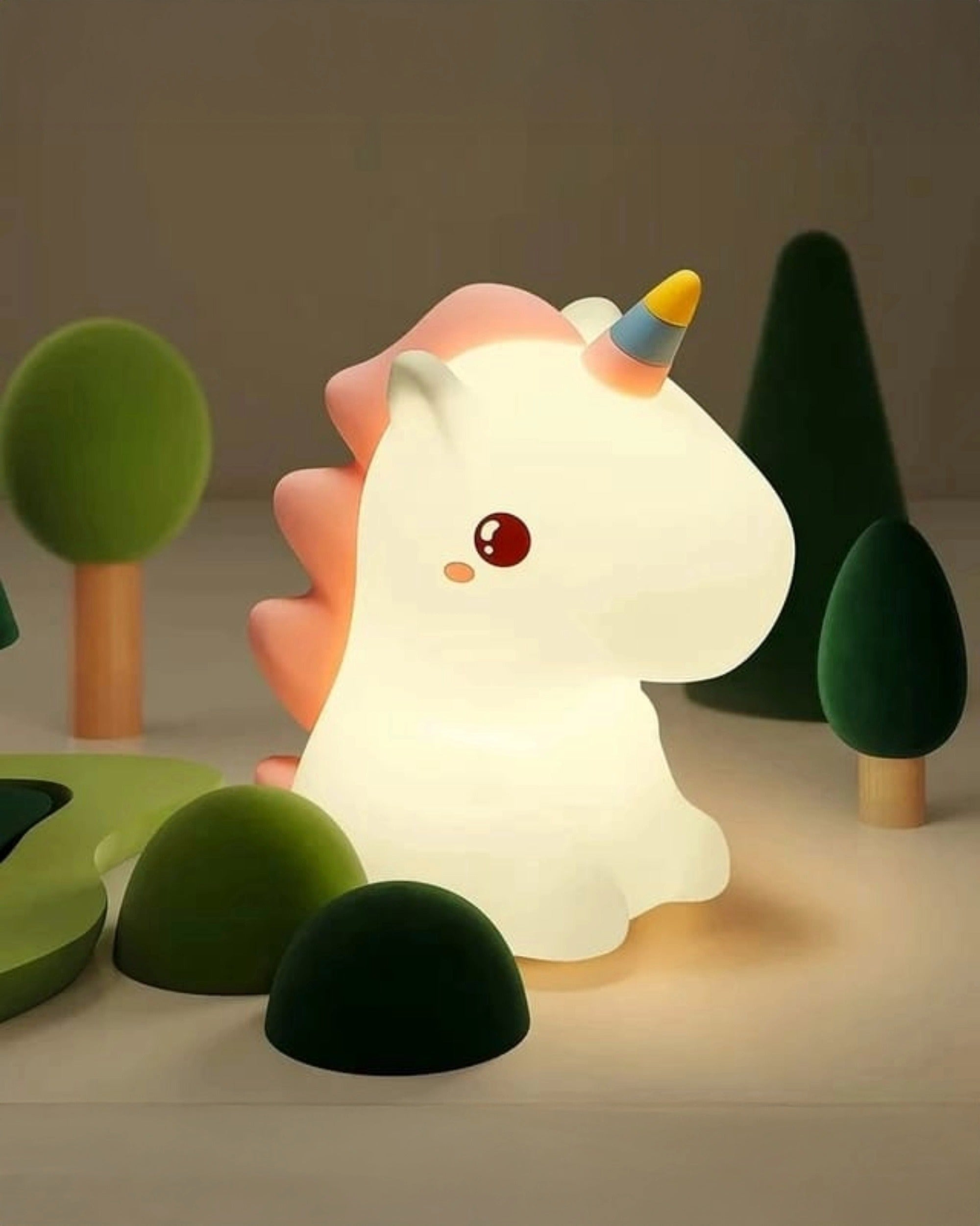 Rainbow Unicorn Silicon Night Lamp