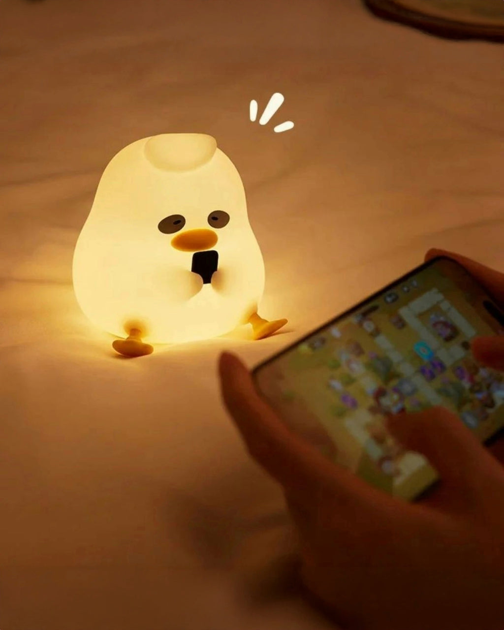 Dark Circle Duck Silicon Night Lamp