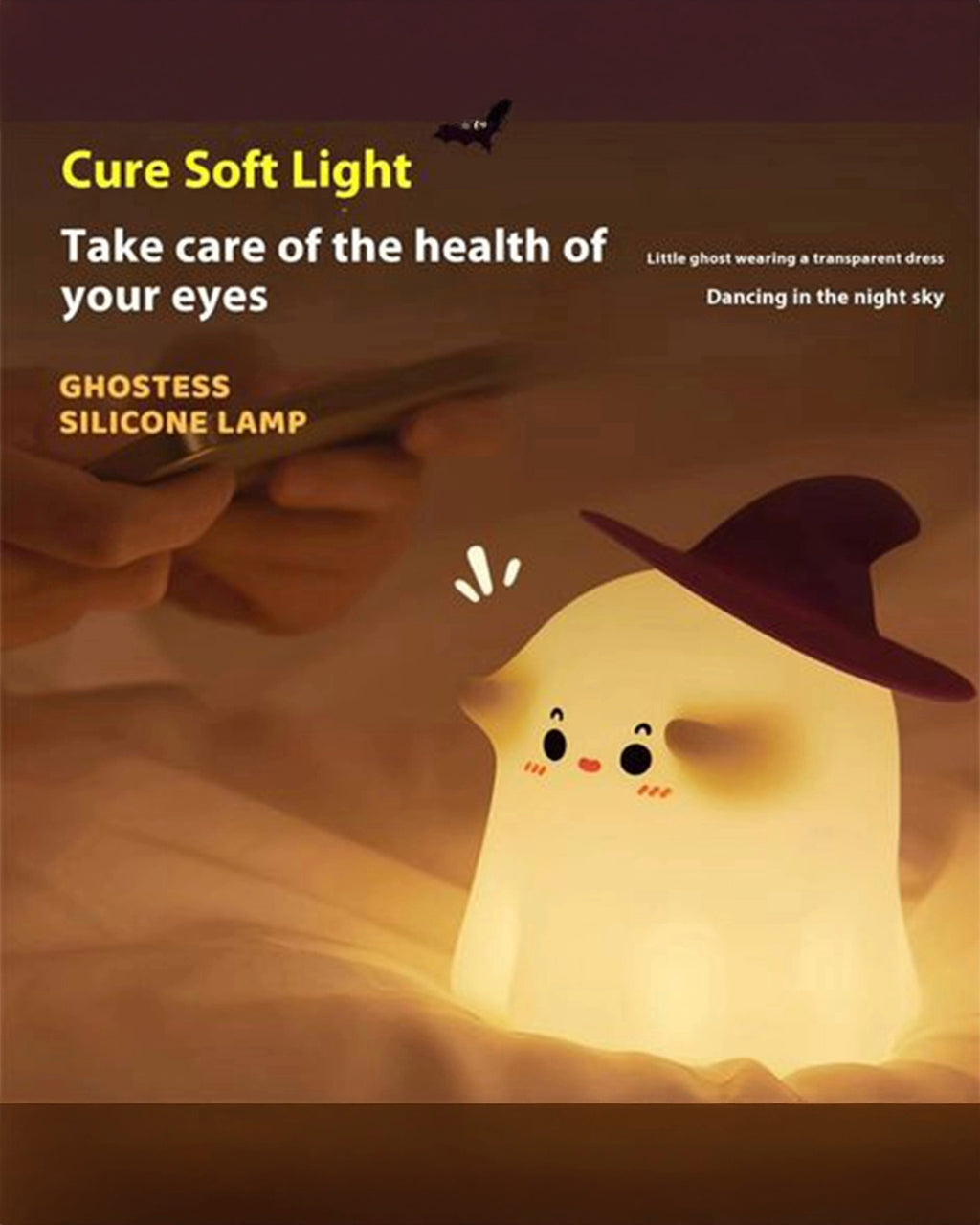 Cute Ghost Silicon Night Lamp