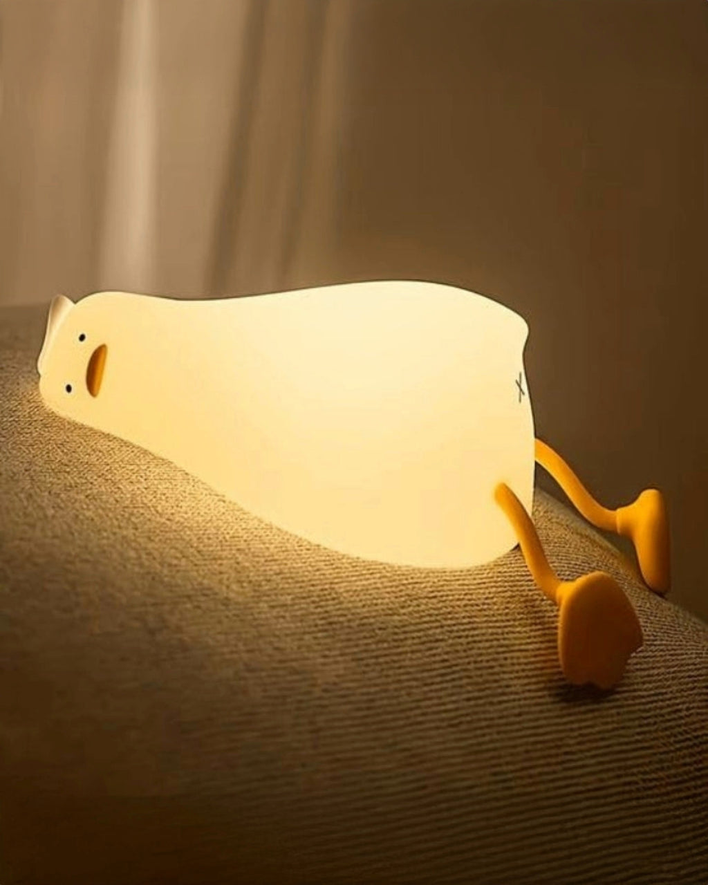 Lying Flat Duck Silicon Night Lamp
