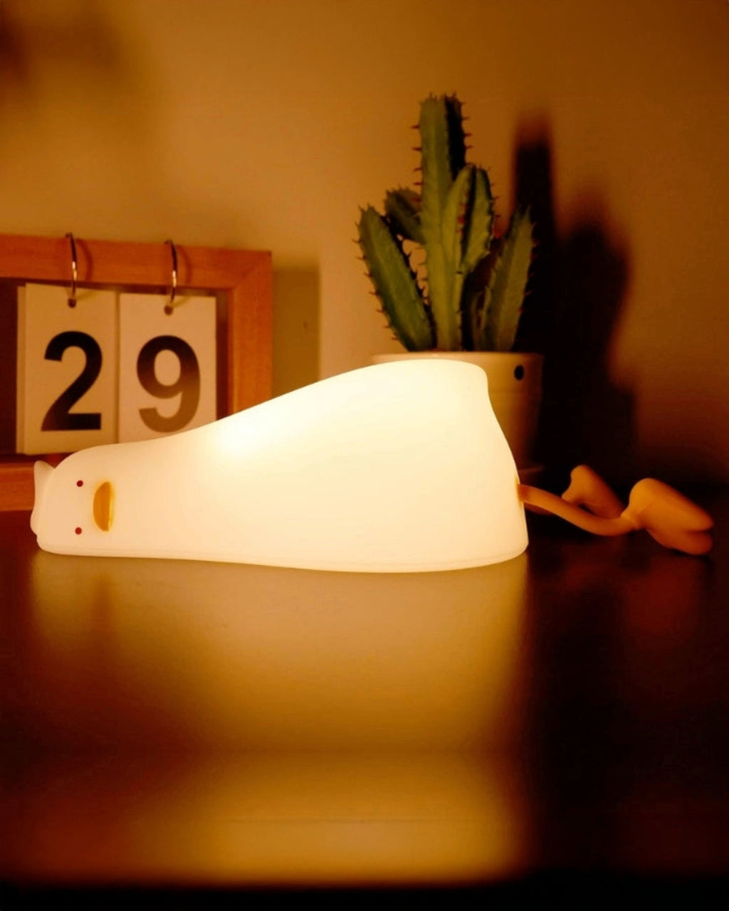 Lying Flat Duck Silicon Night Lamp
