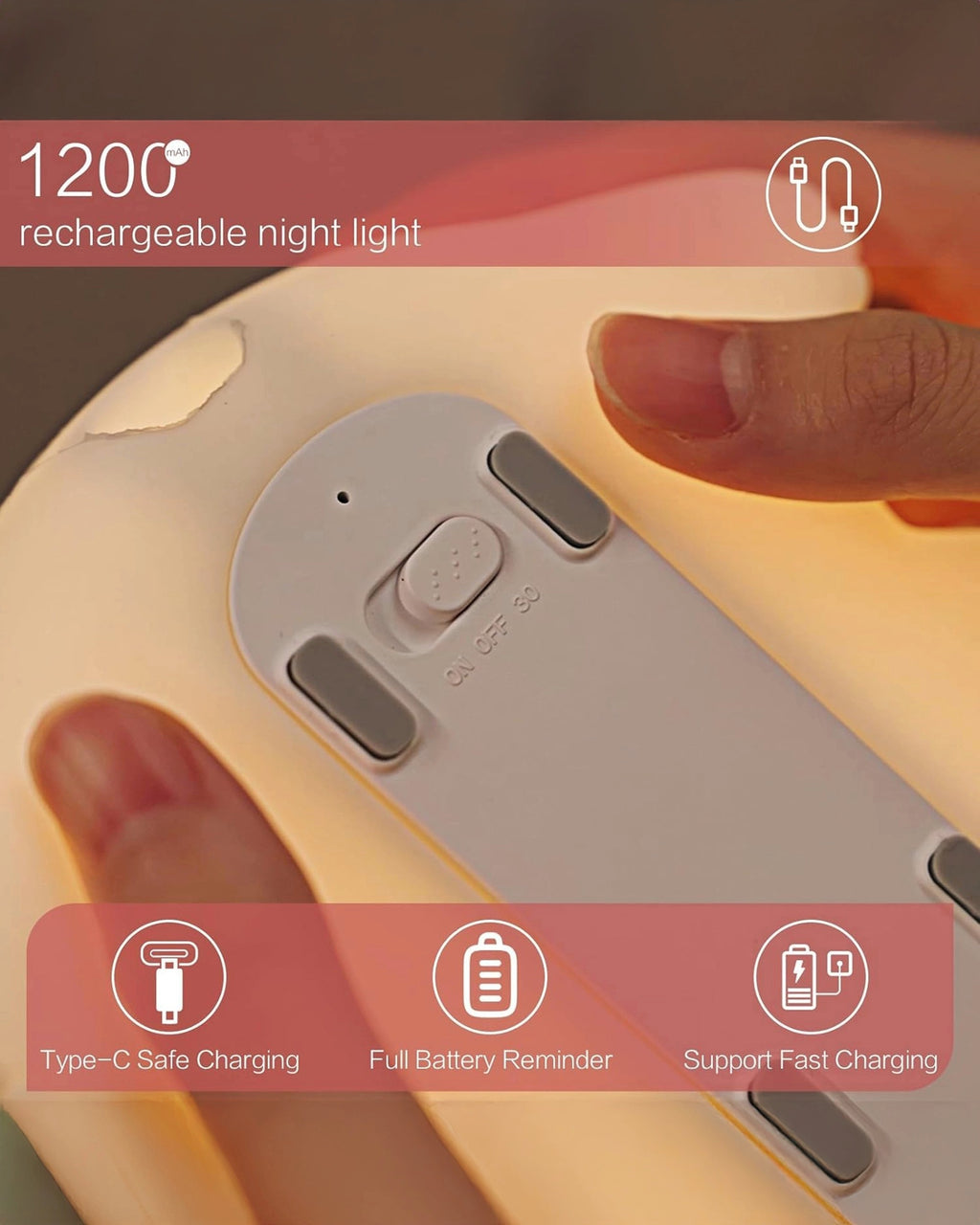 Cute Elephant Silicon Night Lamp