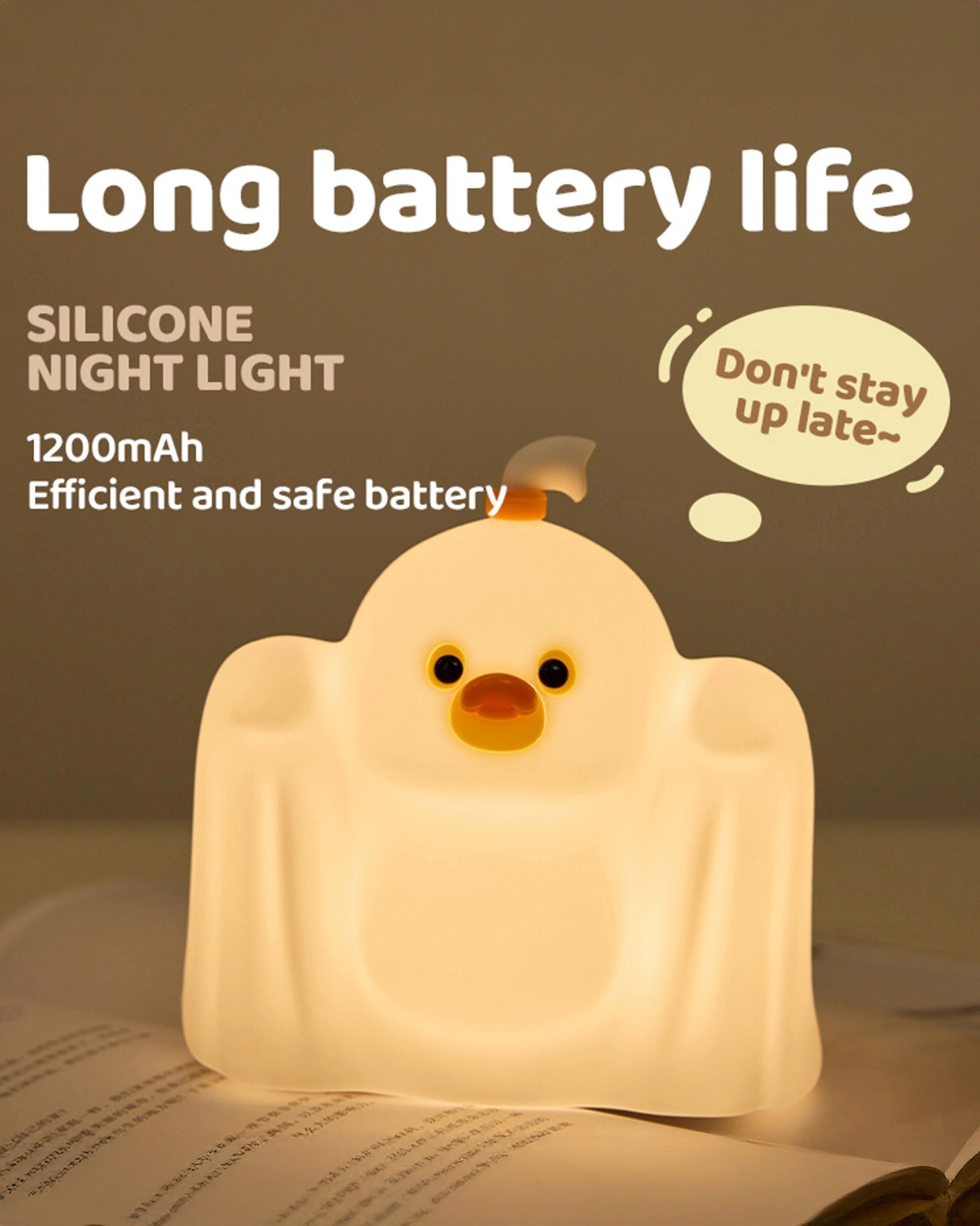 Ghost Duck Silicon Night Lamp