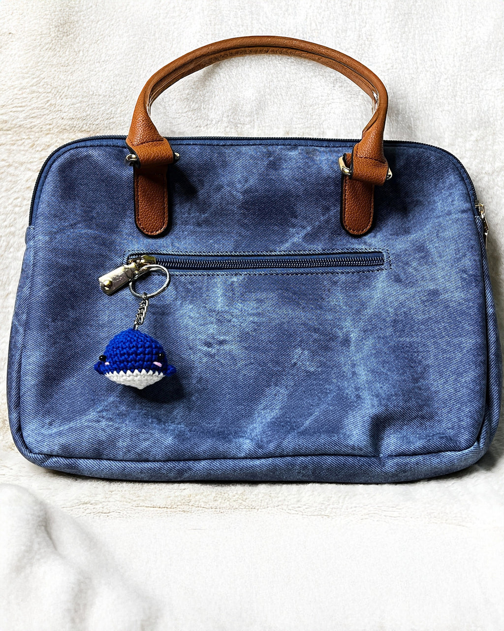 ❄️ Ocean & Arctic Friends – Deep Sea Whale – Ocean Blue Amigurumi Charm