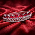 Ruby-Red Stone Statement Bracelet (Free size)