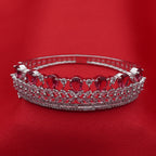 Ruby-Red Stone Statement Bracelet (Free size)