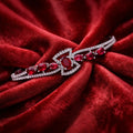 Ruby Red Stone American Diamond Statement Bracelet (Free size)