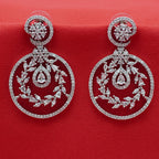 Floral Vine Crystal Drop Earrings