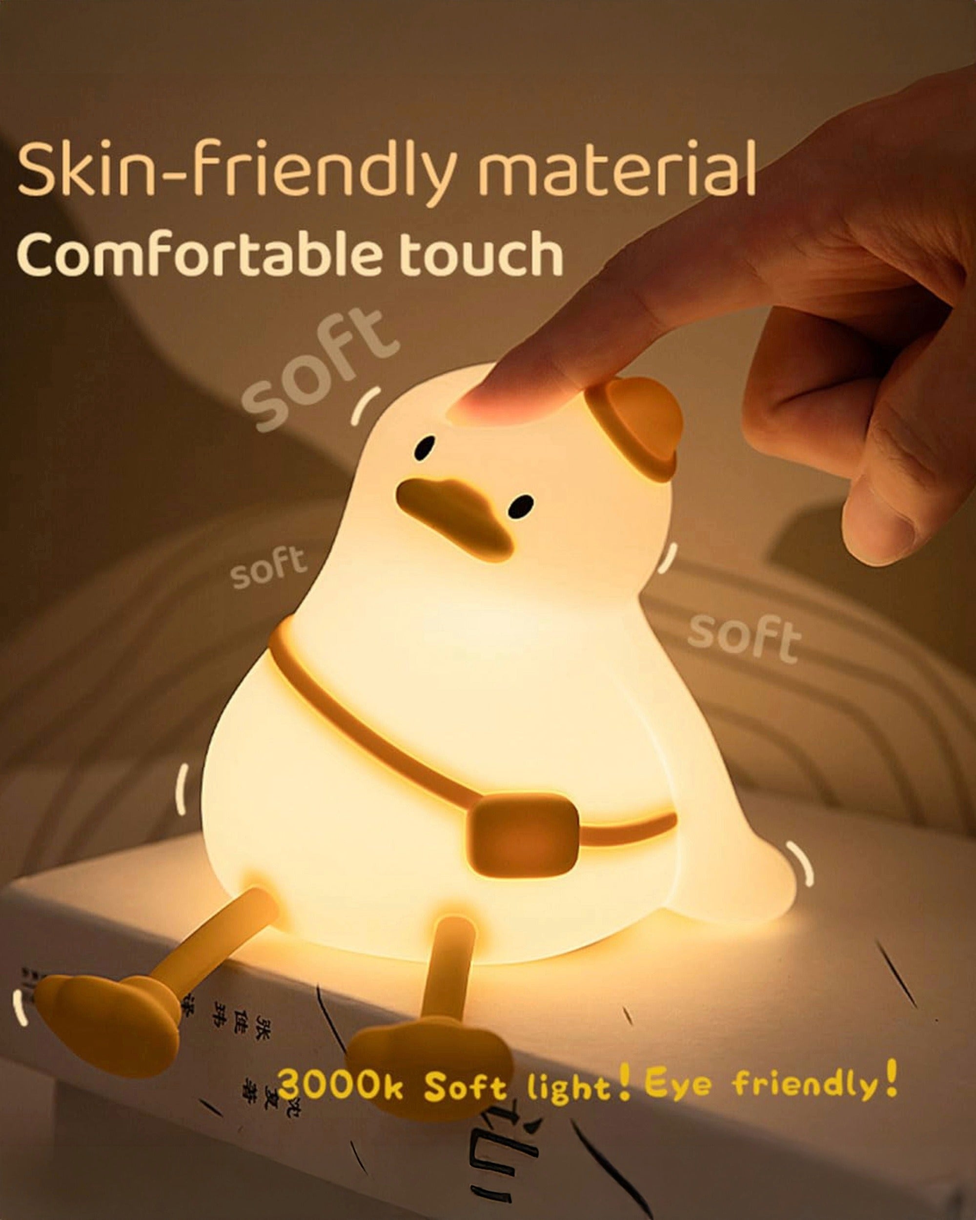 Snuggly Sling Duck Silicone Night Lamp