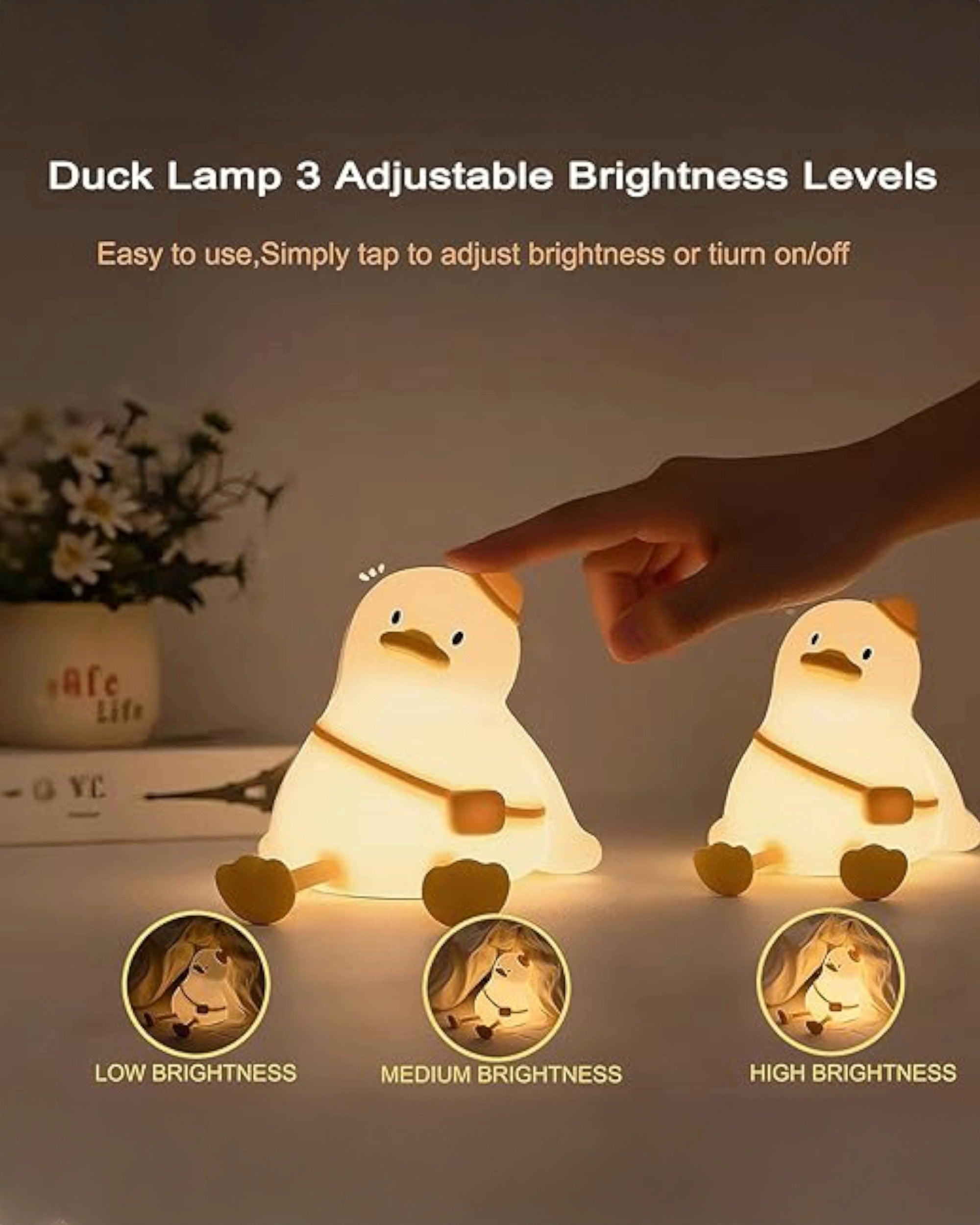 Snuggly Sling Duck Silicone Night Lamp