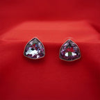 Lavender Prism Geometric Crystal Stud Earrings