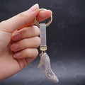 Rhinestone Studded Keychain Charm - Sparkling High Heels