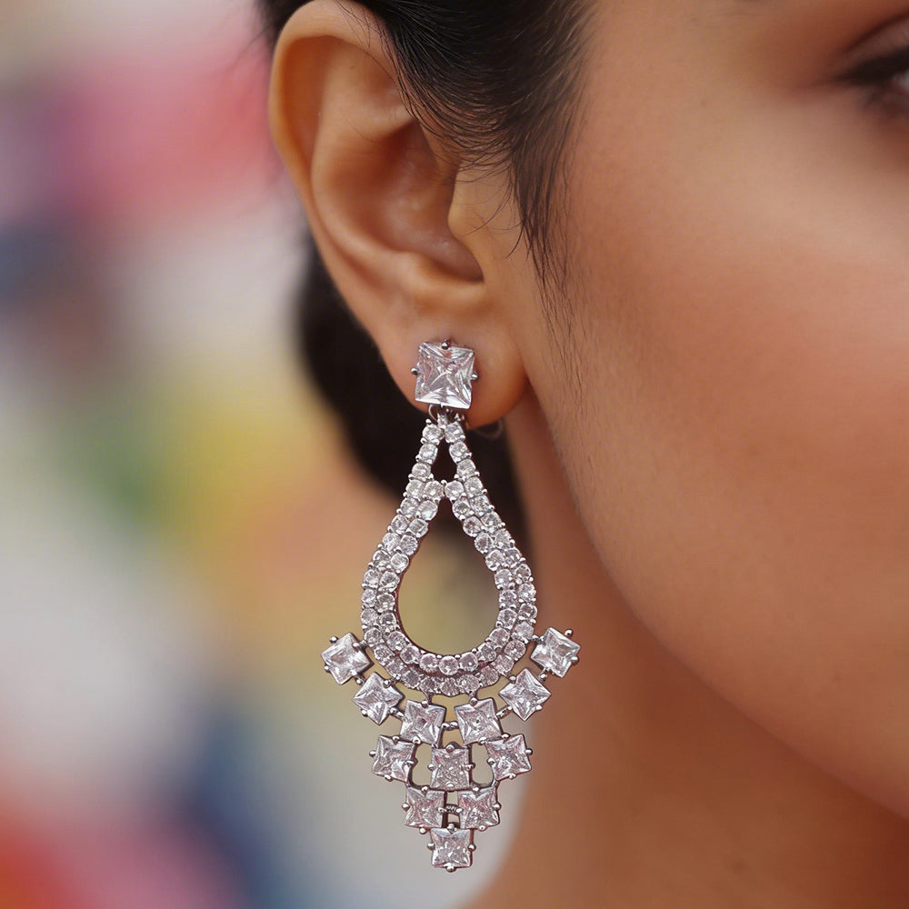 Teardrop Chandelier Drop Earrings