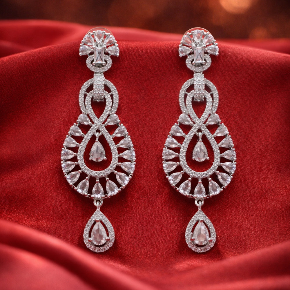Teardrop Chandelier Crystal Earrings