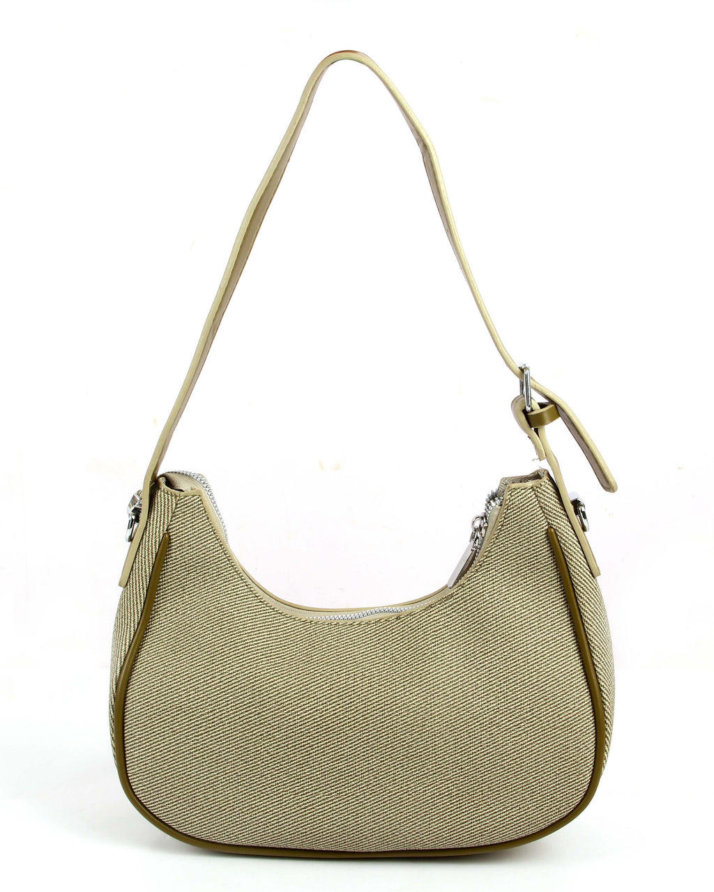 Textured mini shoulder bag with premium faux leather detailing