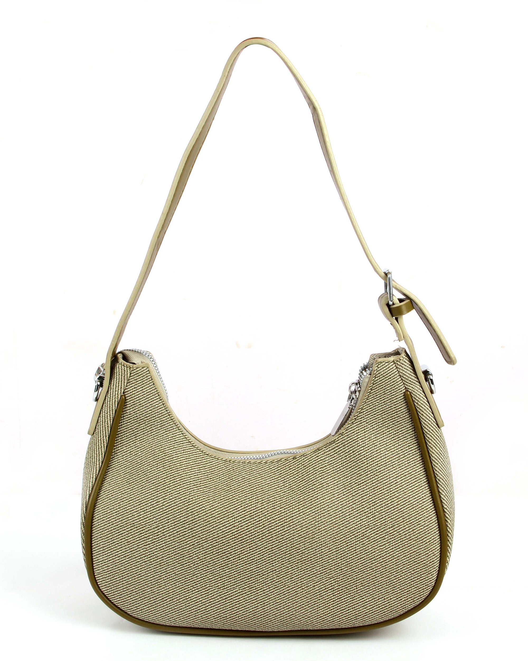 Textured mini shoulder bag with premium faux leather detailing