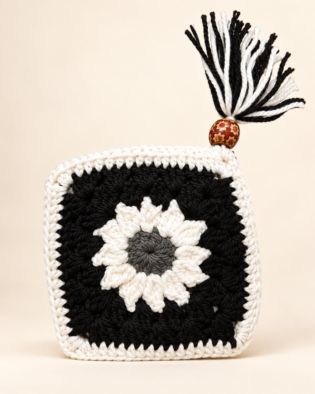 Sunflower Mini Crochet Pouch | Handmade Floral Zipper Mini Purse