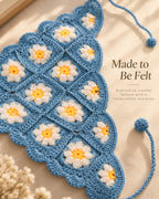 Blue Daisy Crochet Bandana – Handcrafted Floral Head Scarf
