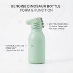 Kids Stainless Steel Insulated 450ml Water Bottle - Dinosaur Lid