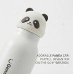 Kids Stainless Steel Insulated 450ml Water Bottle - Panda Lid