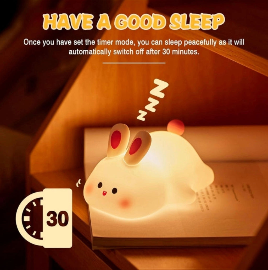 Adorable Rabbit Silicon Night Lamp - Multi Color Modes