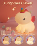 Rainbow Unicorn Silicon Night Lamp