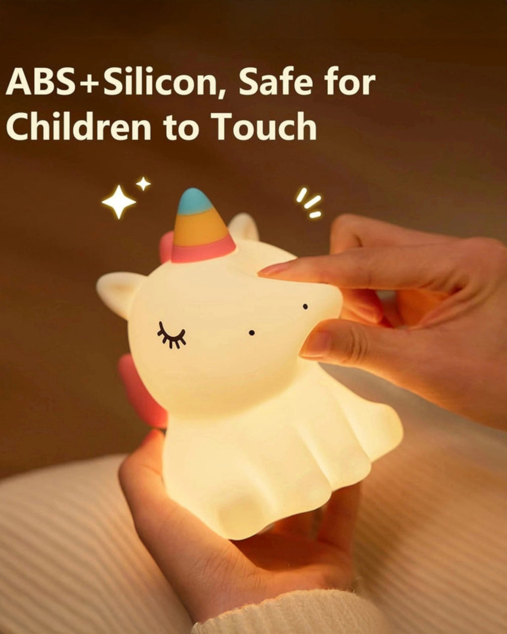 Rainbow Unicorn Silicon Night Lamp