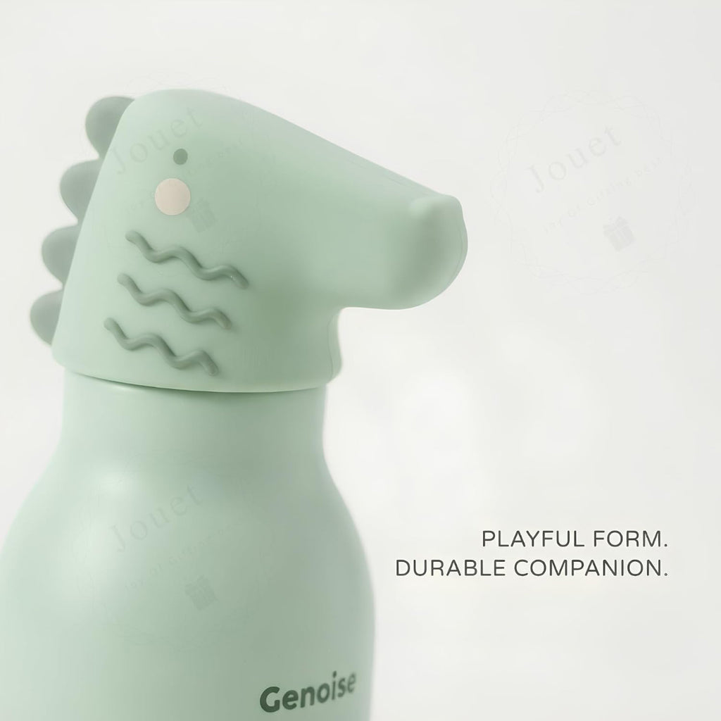 Kids Stainless Steel Insulated 450ml Water Bottle - Dinosaur Lid